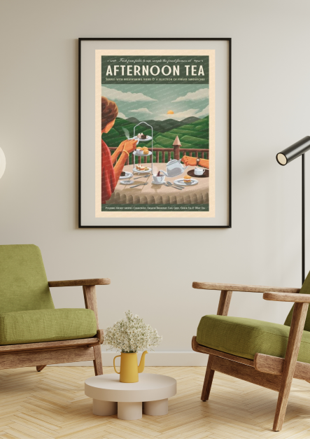 TeaSriLankanPosterPostcard