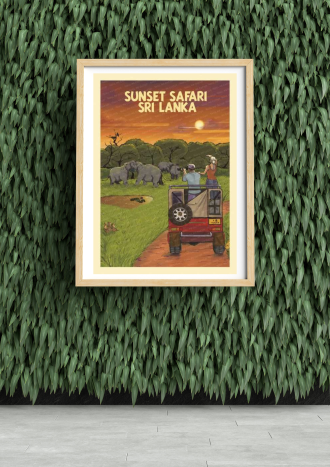 Safari Sri Lankan Posters Postcards