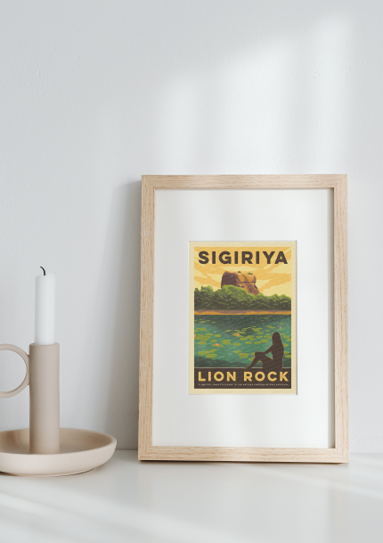 Sigiriya Rock Sri Lankan Posters Postcards