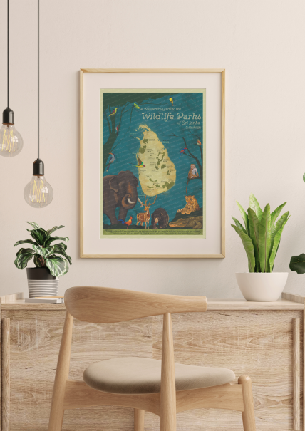 Sri Lankan Map Posters Postcards