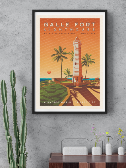 GalleFortSriLankanPosterPostcard