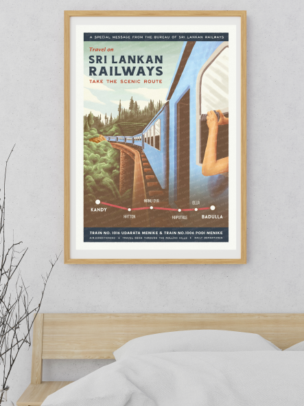 Railway Sri Lankan Posters Postcards
