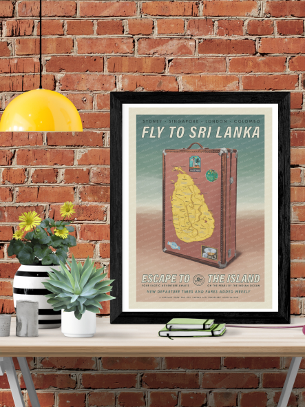 Sri Lankan Map Posters Postcards
